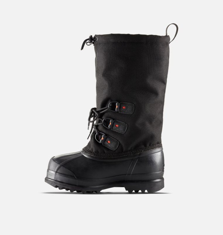 Botas Nieve Sorel Mujer - Glacier™ Xt Bajas Negras/Rojas - 94610-VLWS